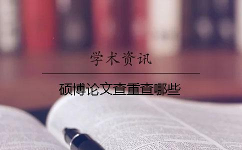 硕博论文查重查哪些